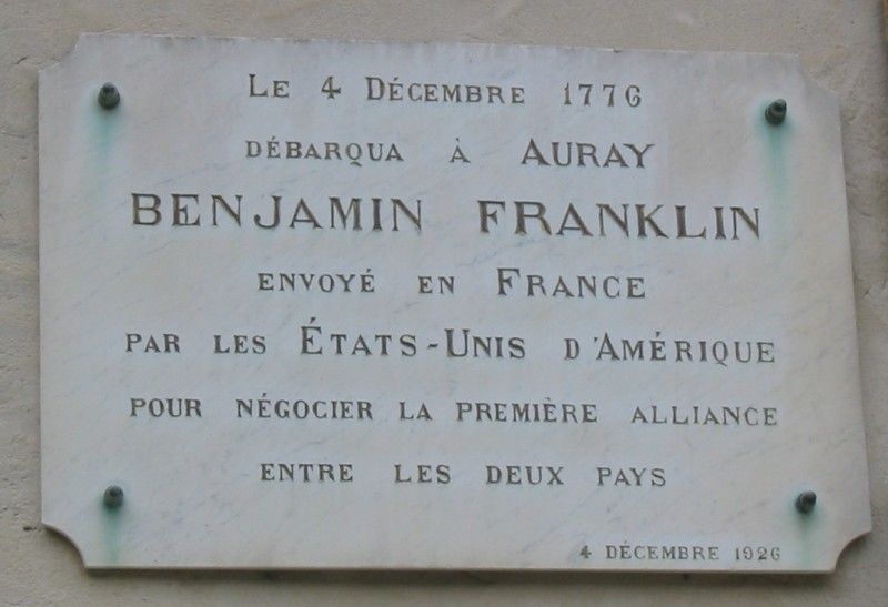 Benjamin Franklin 's Commemorative plaque